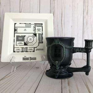Disney Parks Haunted Mansion mug and plate